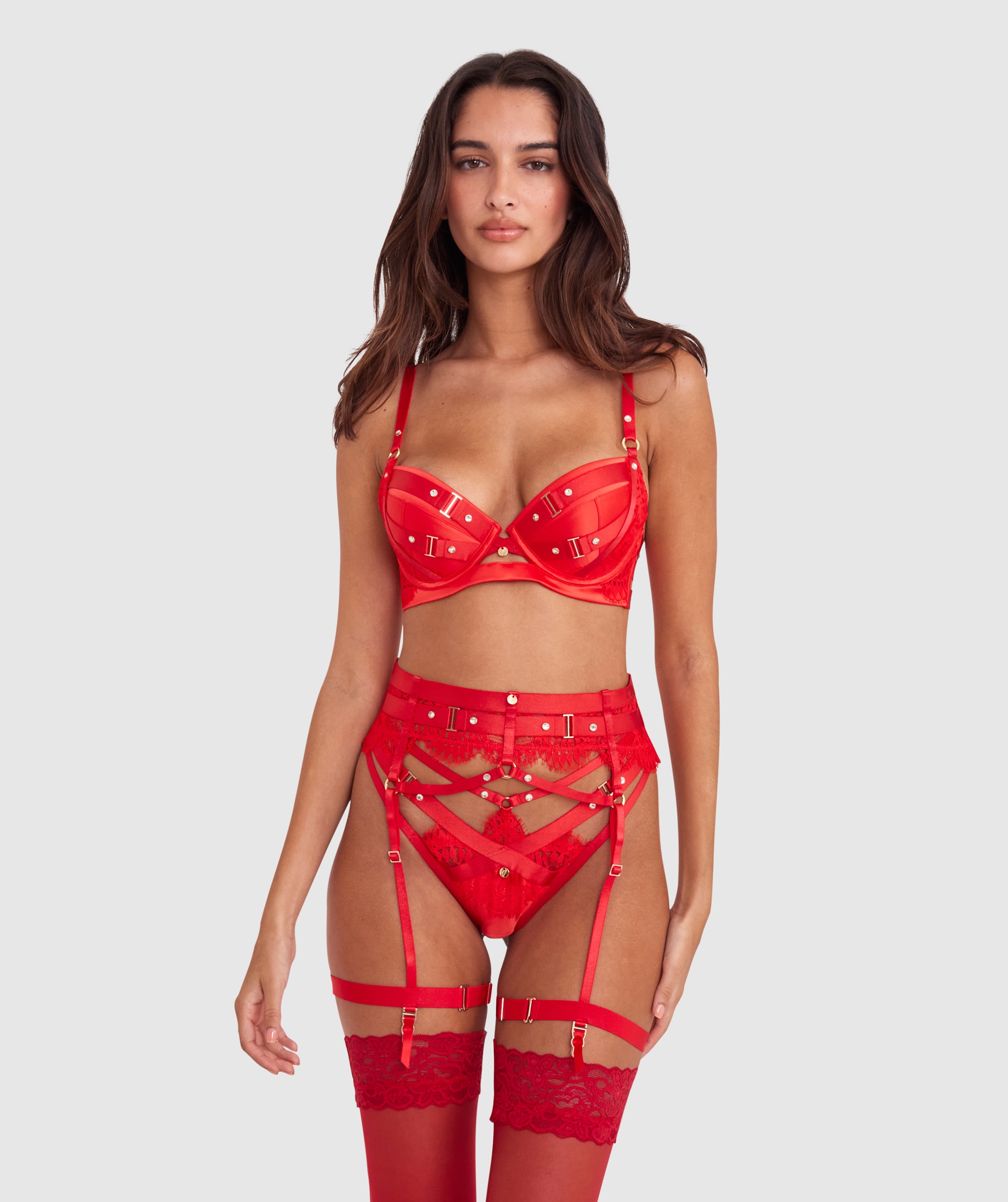 Bras N Things Vamp Don't You Dare Push Up Bra - Red