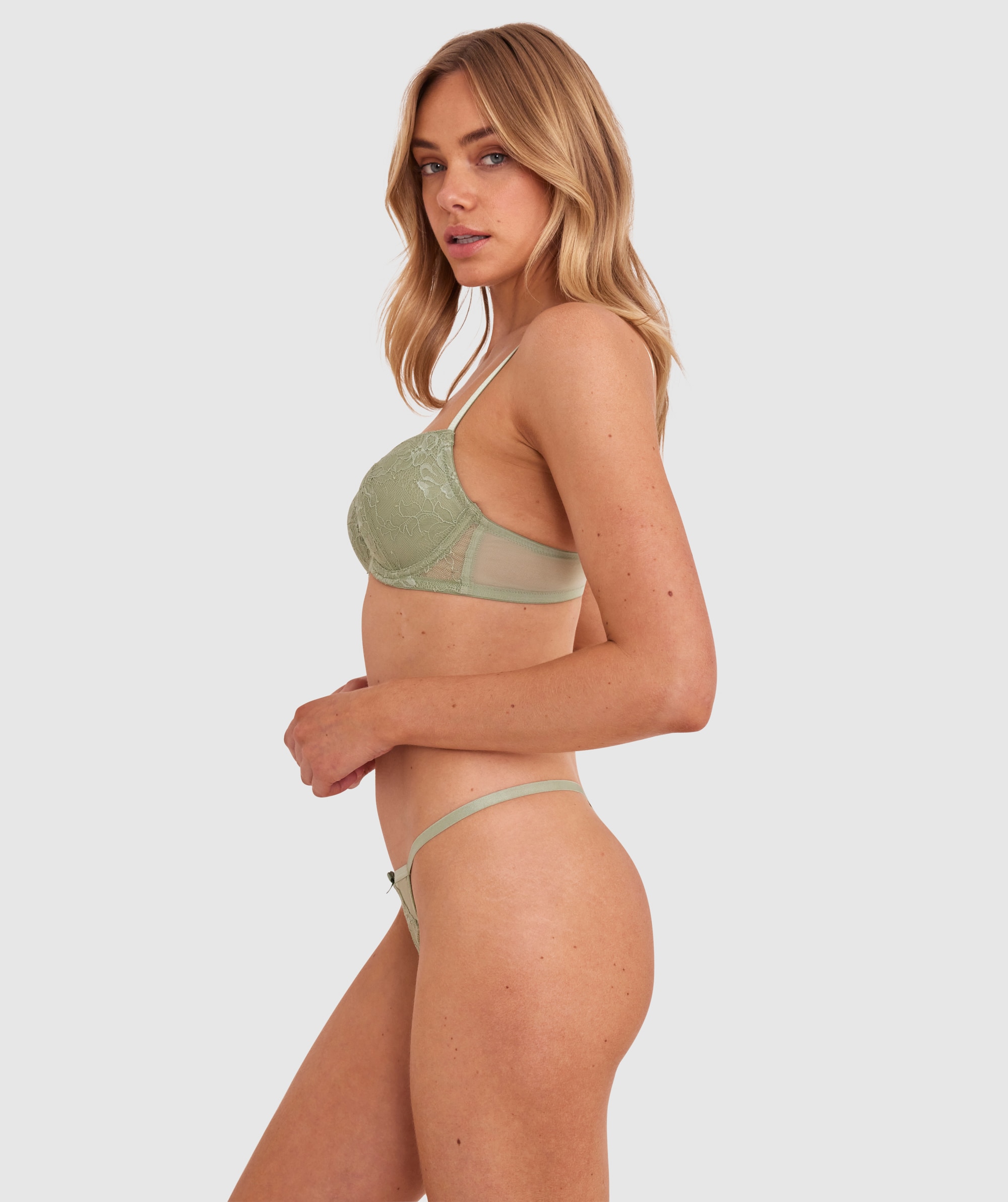 Bras N Things Sally V String - Khaki