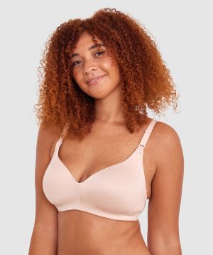 Body Bliss Full Cup Maternity Wirefree Bra - Blush Pink