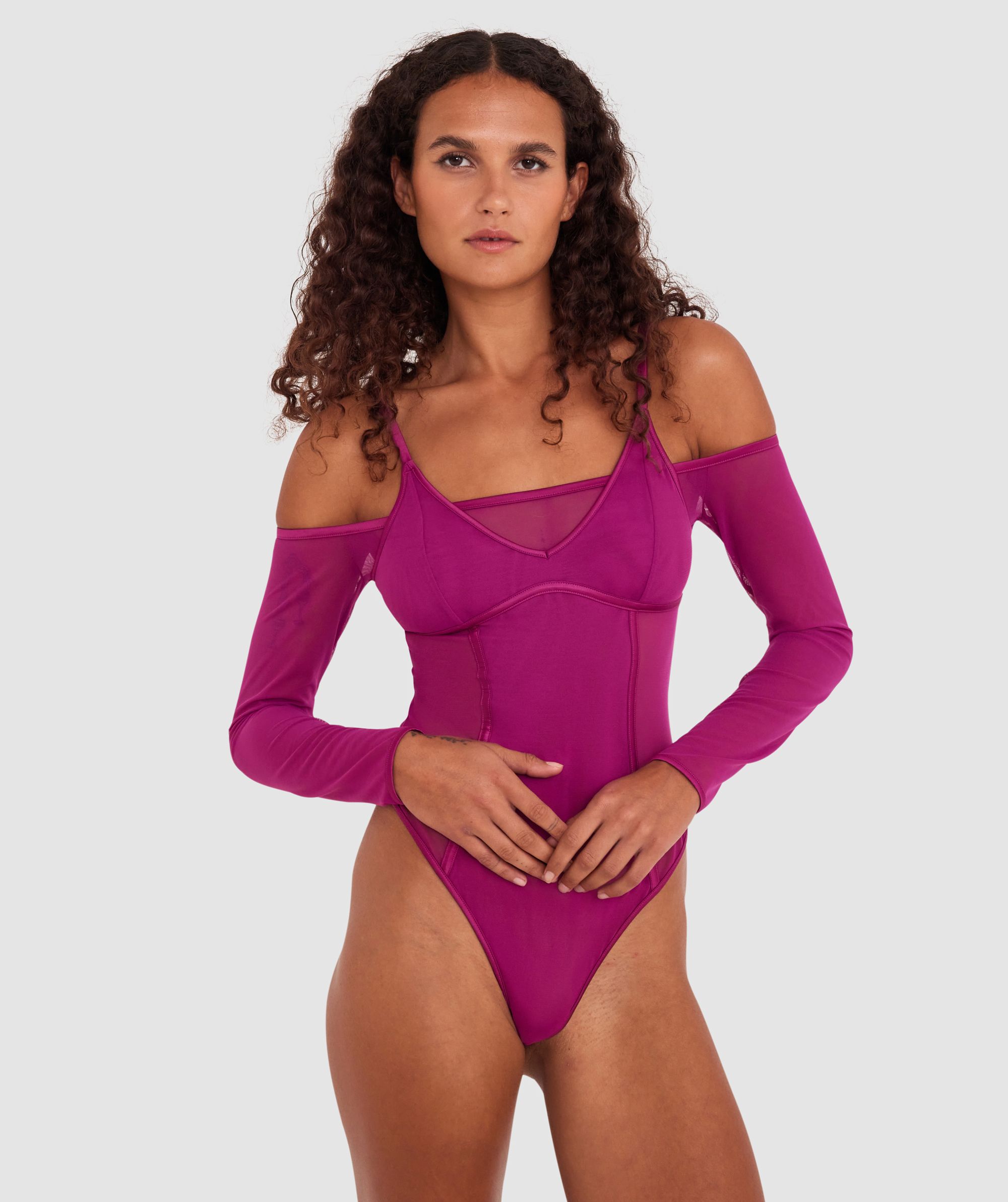 Dark red bodysuit online