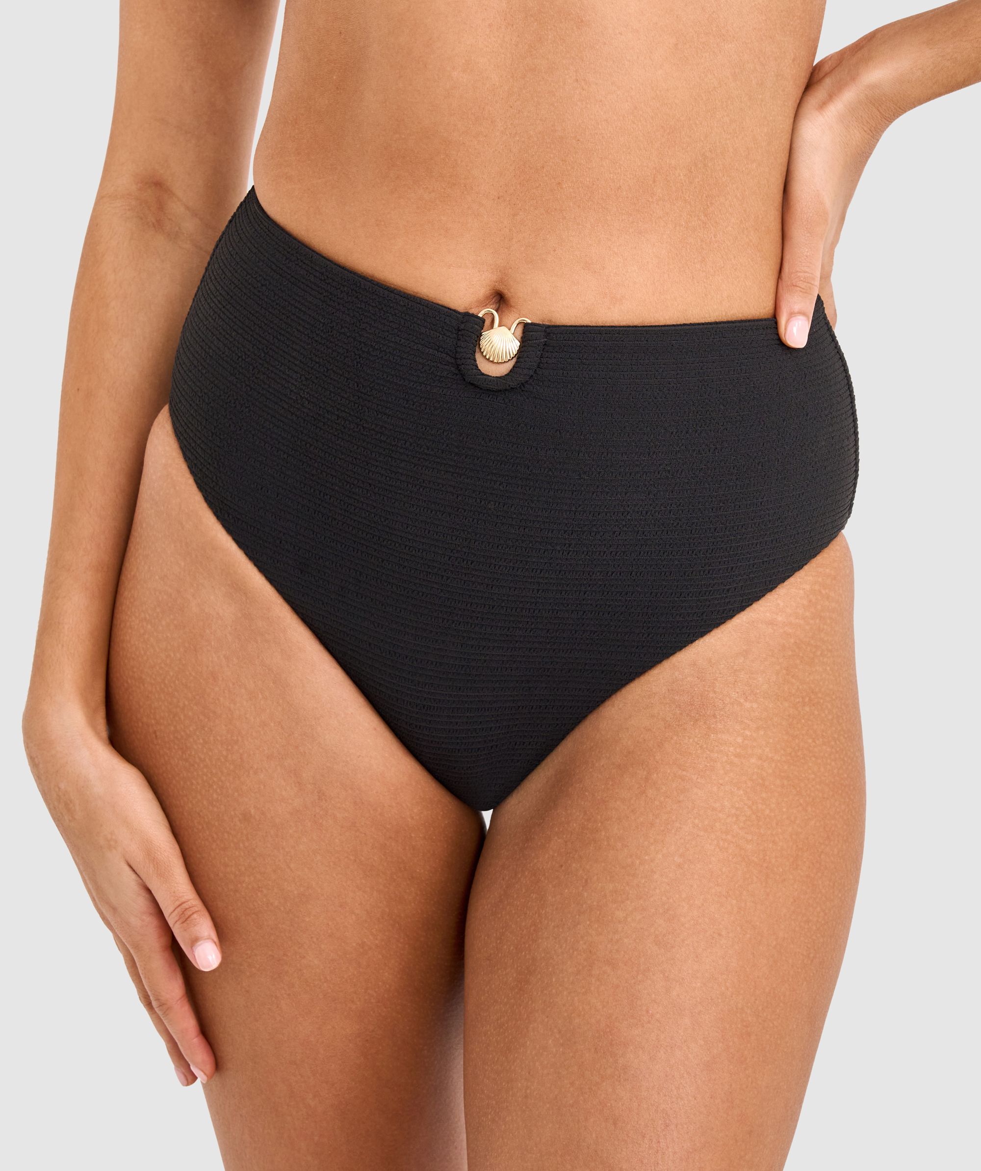 Bras N Things Athena High Waisted Bikini Bottom Black 01572401