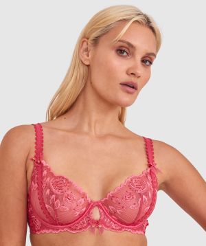 Enchanted Bouquet Of Roses Underwire Bra - Pink