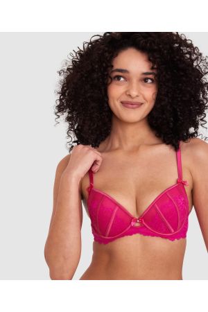 Bethany Push Up Bra - Dark Pink