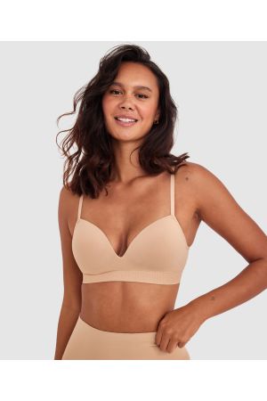 Base Layers Plunge Wirefree Bra - Nude 2