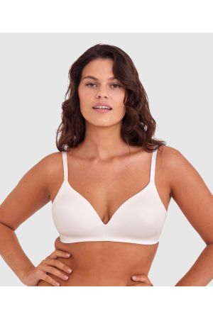 Inner Essence Contour Plunge Wirefree Bra - Ivory