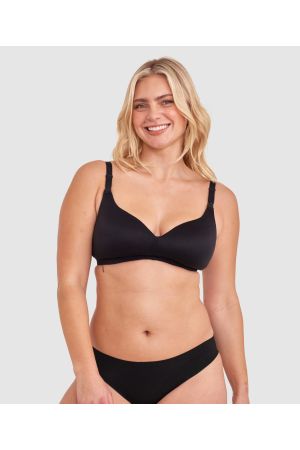 Body Bliss Full Cup Maternity Wirefree Bra - Black