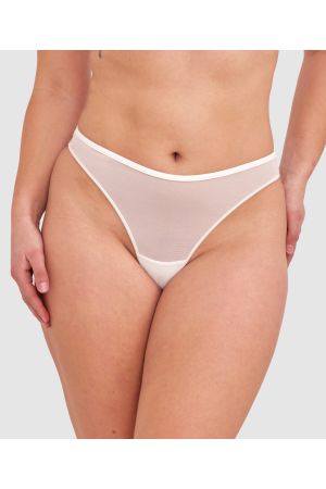 Sexy Basics High Leg G String - Ivory