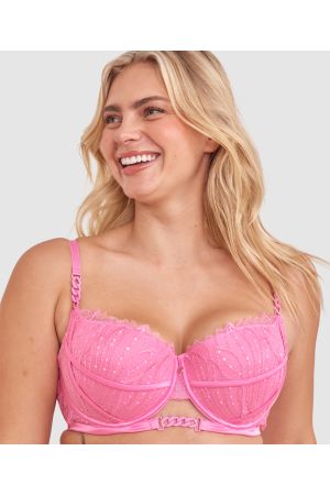 Vamp Flossy Double Push Up Bra - Pink