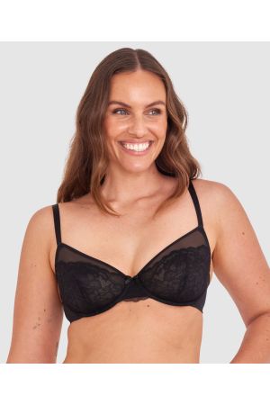 Dana Unlined Plunge Bra - Black