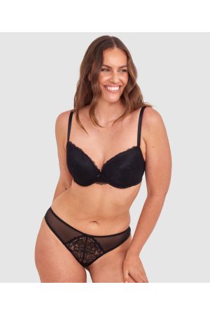 Dana Lightly Lined Plunge Bra - Black