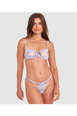 Night Games Cry Baby Unlined String Set - Pale Blue