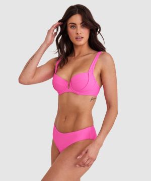 Bras N Things Planet Bliss Swim New Wave Double Push Up Top - Hot