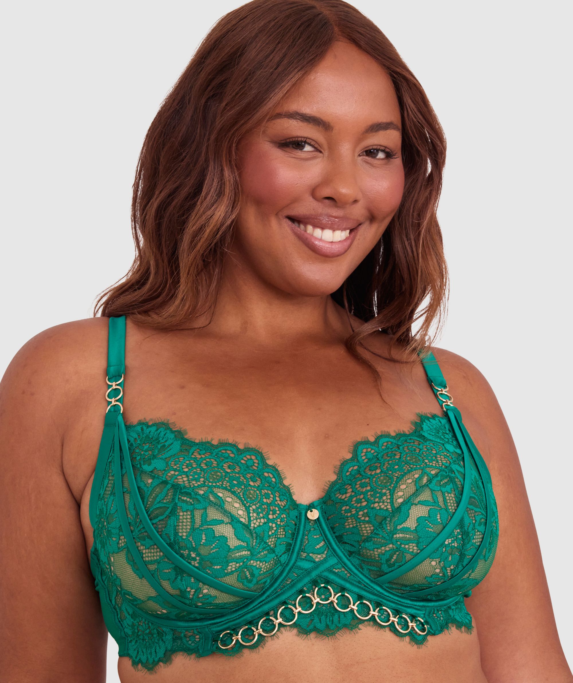 Crossover Bra w/Lace Cups