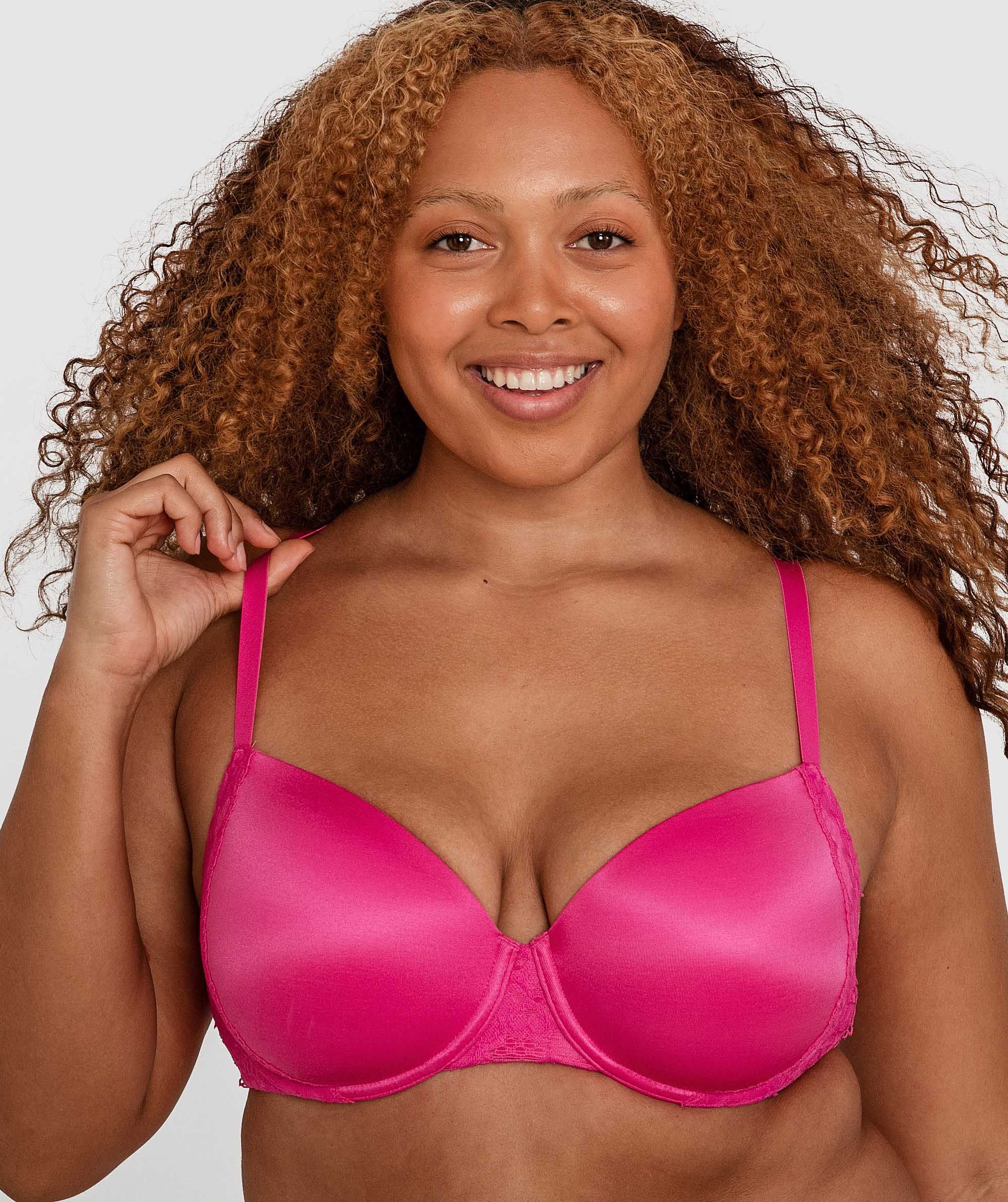Catherines Women's Plus Size Wireless Back Smoothing Bra - 40 B, Raspberry  Sorbet Flower Multicolored at  Women's Clothing store