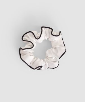 Scrunchie with Piping - Ivory