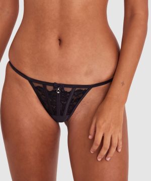 Bethany String Knicker - Black