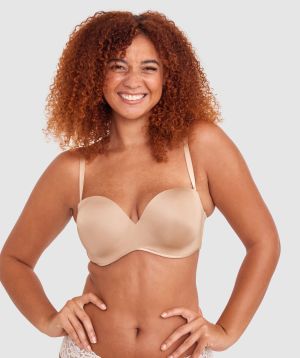 Inner Essence Full Cup Strapless Bra - Nude