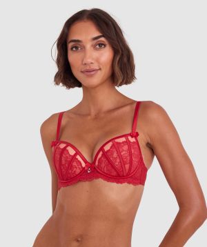 Bethany Push Up Bra - Red