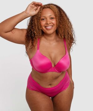 Planet Bliss Lace Full Cup Bra - Fuchsia Pink