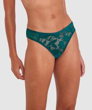 Ellie V String - Dark Green