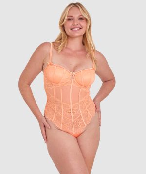 Bethany Unlined Bodysuit - Light Coral