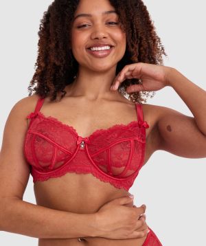 Bethany Full Cup Underwire Bra - Red