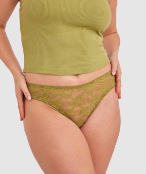 Evelyn Hi Leg Bikini - Khaki