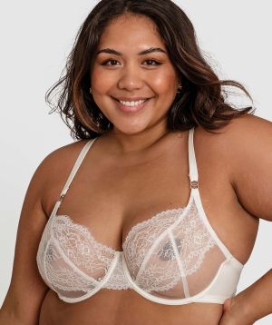 Inez Full Cup Underwire Balconette Bra - Ivory