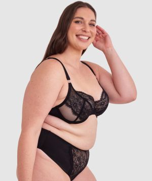 Inez Full Cup Underwire Bra - Black