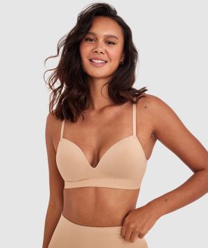 Base Layers Plunge Wirefree Bra - Nude 2