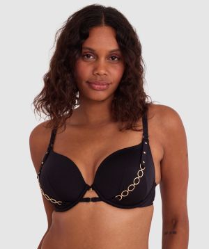 Vamp Swim Buckle Up Baby Full Cup Top - Black