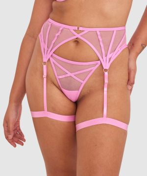 Night Games Simply Sexy Suspender - Pink