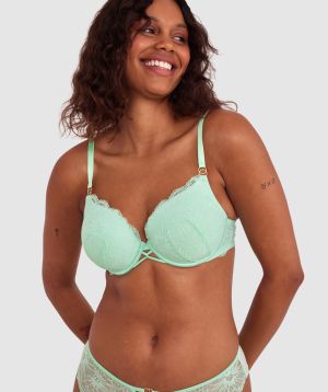 Tia Full Cup Plunge Bra - Mint Green