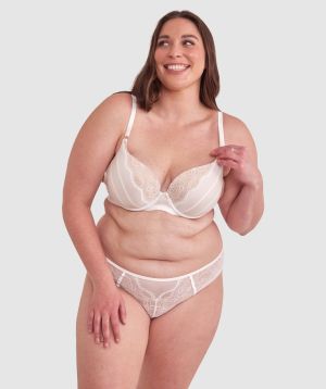 Revolve Removable Wire Contour Plunge Bra - Ivory