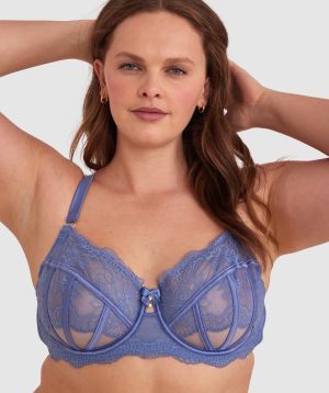 Bryanna Full Cup Underwire Bra - Blue