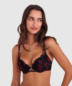 Vamp Renegade Rouge Push Up Bra - Black