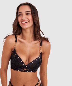 Vamp Giddy Up Push Up Bra - Black