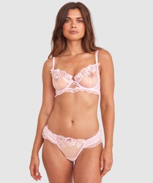 Enchanted Blooms Of Lisse Brazilian Knicker - Light Pink