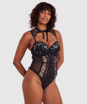 Enchanted Moonlight In Vermont Bodysuit - Black