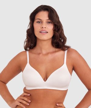 Inner Essence Contour Plunge Wirefree Bra - Ivory