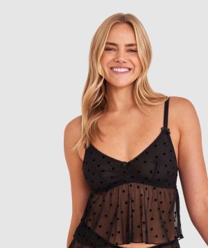 Stolen Hearts Cami - Black