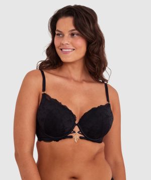 Annalise Contour Plunge Bra - Black