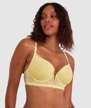 Chicago Contour Plunge Bra - Light Yellow