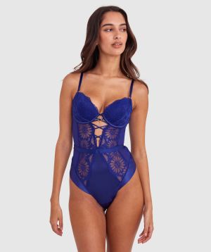 Floriane Push Up Bodysuit - Navy