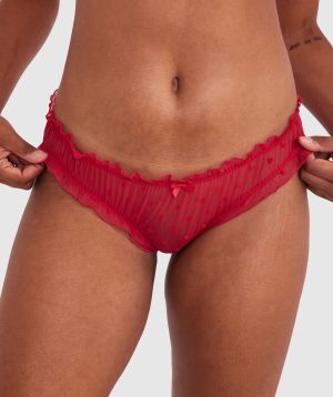 Stolen Hearts Brazilian Knicker - Red