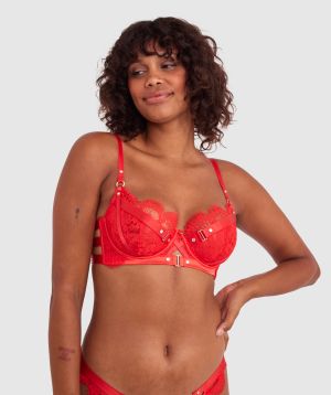 Vamp Don't You Dare Underwire Bra - Red