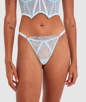 Enchanted Fonda High Leg String - Light Blue