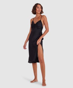 Bethany Long Slip - Black