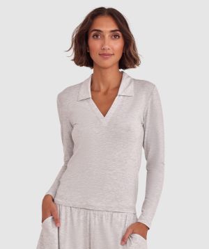 Body Bliss Lounge Long Sleeve - Light Grey