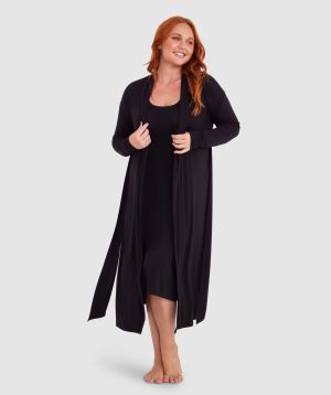 Body Bliss Lounge Long Wrap - Black